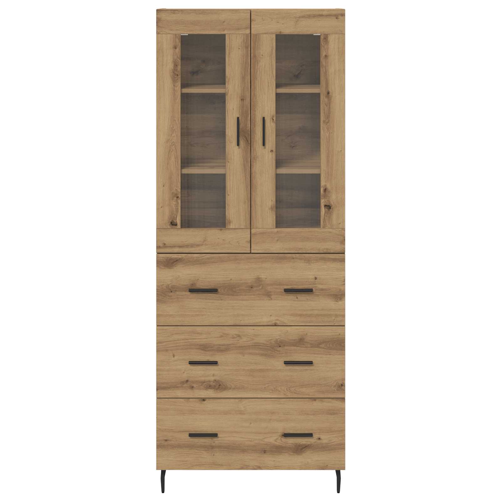 Highboard s ladicama 2 pcs Umjetnički hrast Konstruirano drvo