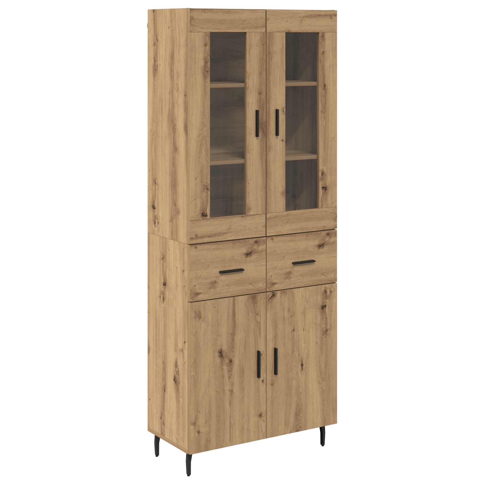 Highboard s ladicama 2 pcs Umjetnički hrast Konstruirano drvo