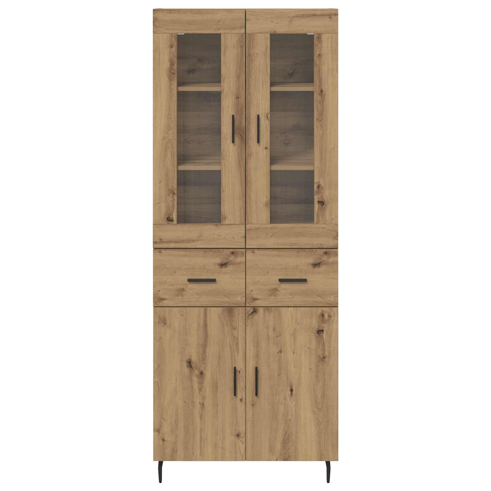 Highboard s ladicama 2 pcs Umjetnički hrast Konstruirano drvo