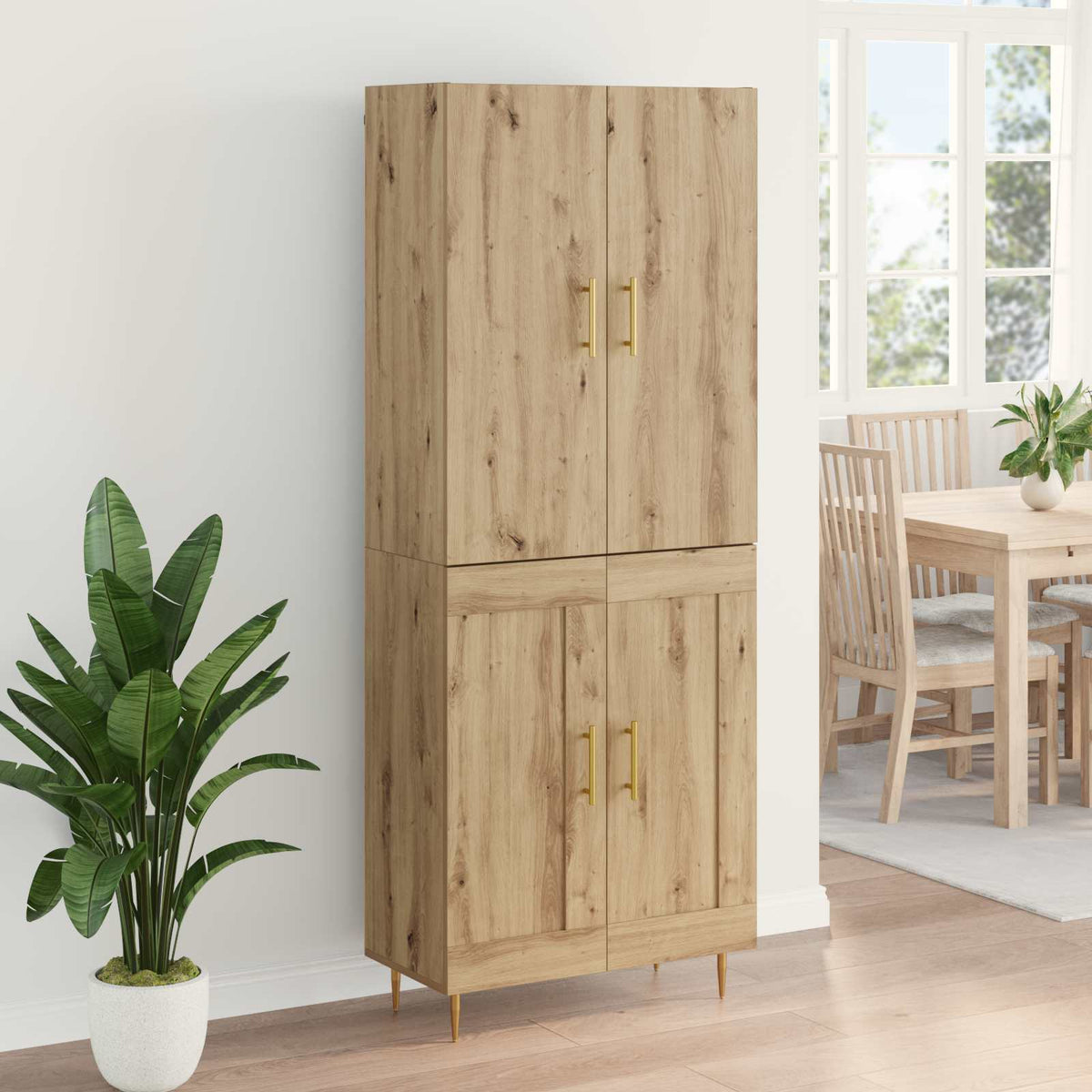 Highboard Umjetnički hrast 69,5 x 34 x 180 cm Konstruirano drvo