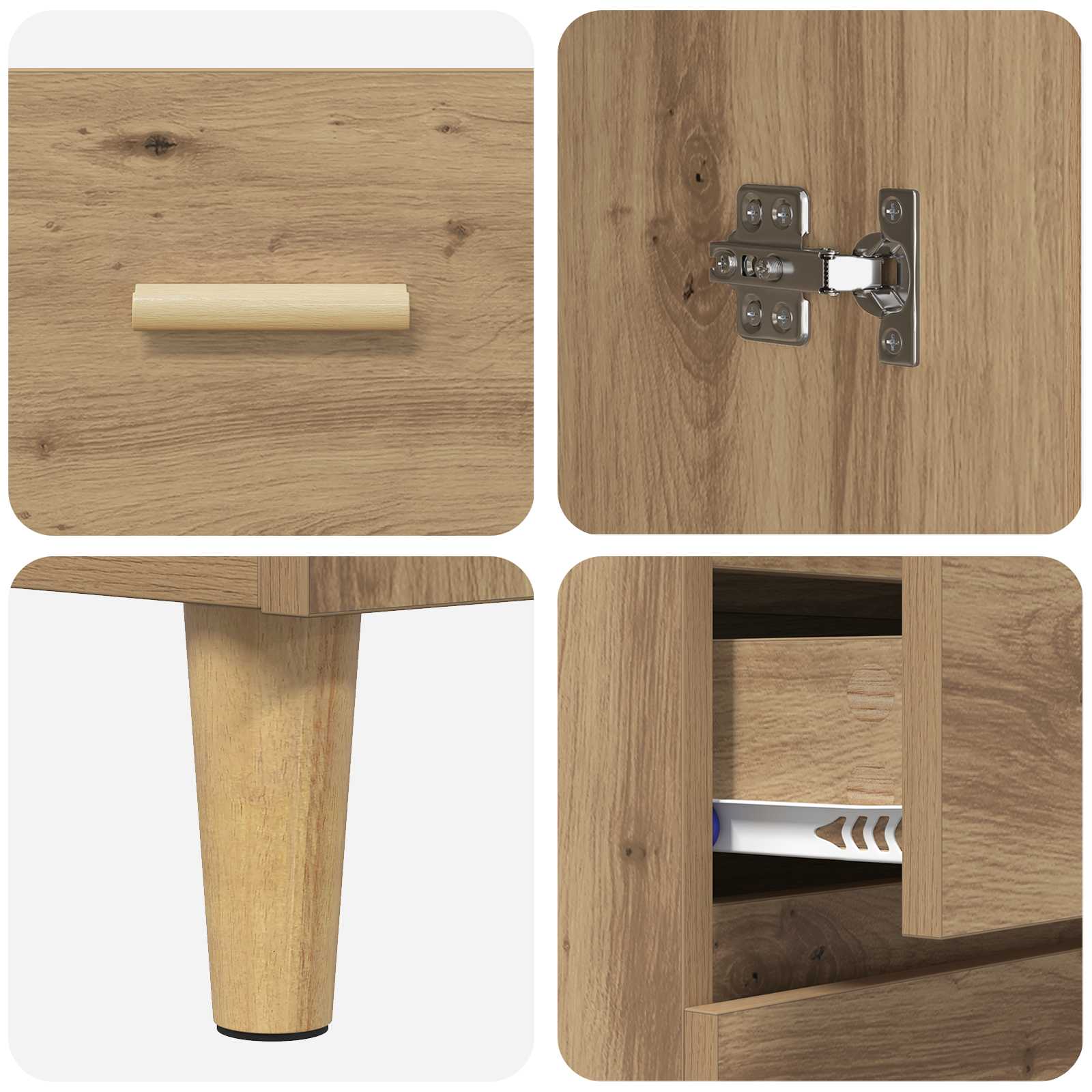 Highboard s ladicama Umjetnički hrast 69,5 x 32,5 x 180 cm