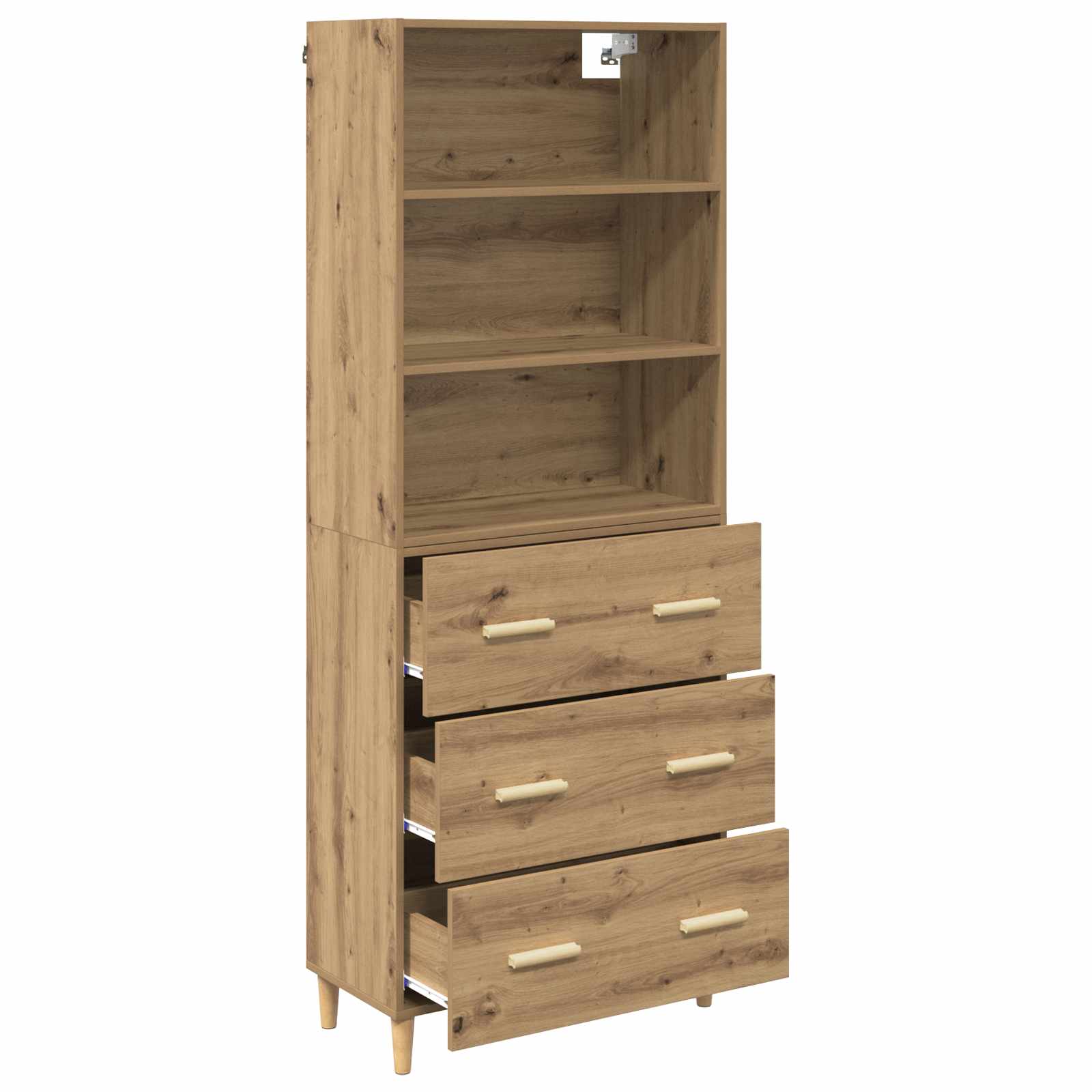 Highboard s ladicama Umjetnički hrast 69,5 x 32,5 x 180 cm