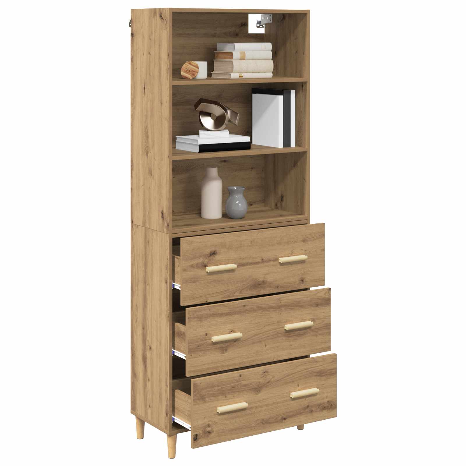 Highboard s ladicama Umjetnički hrast 69,5 x 32,5 x 180 cm