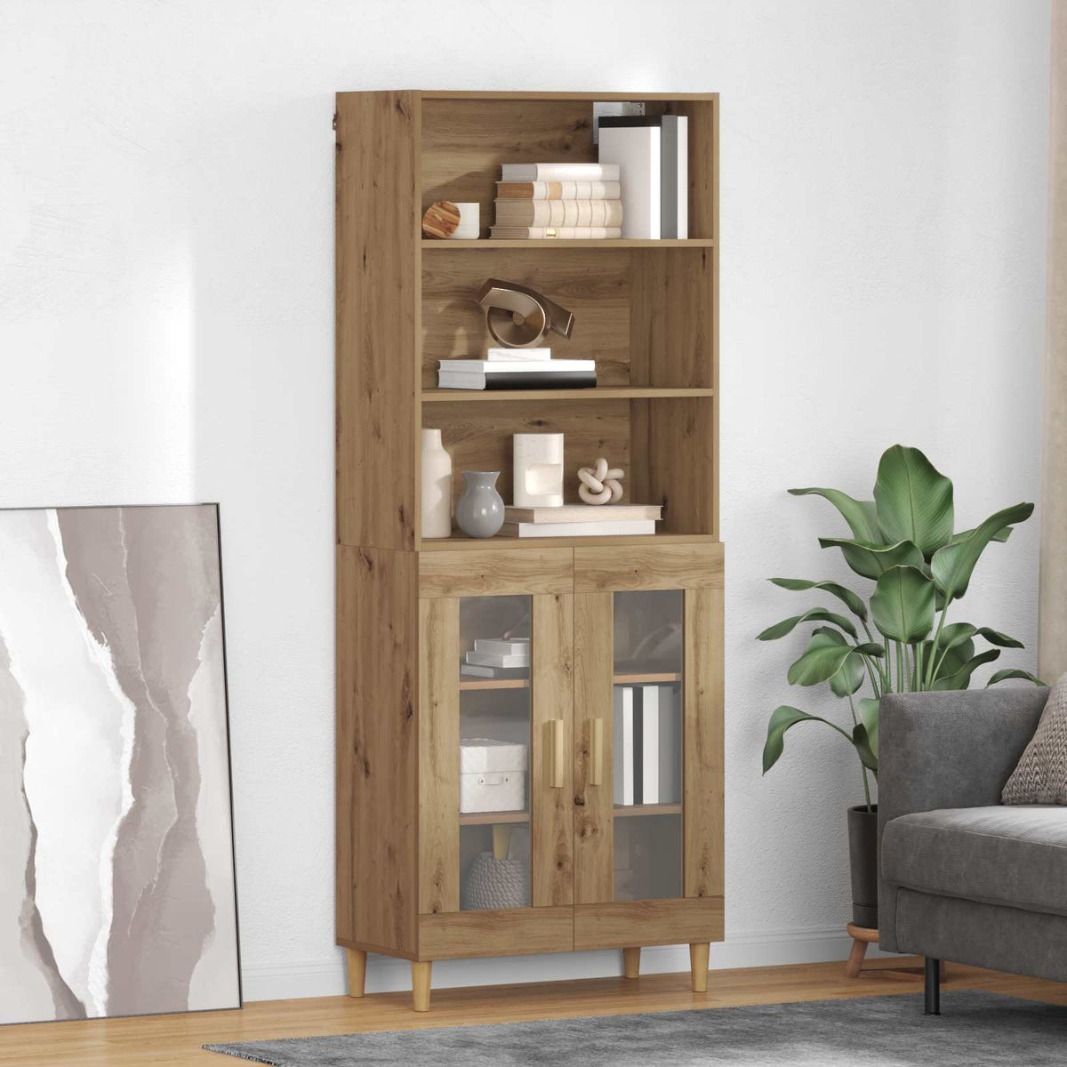 Highboard Umjetnički hrast 69,5 x 32,5 x 180 cm