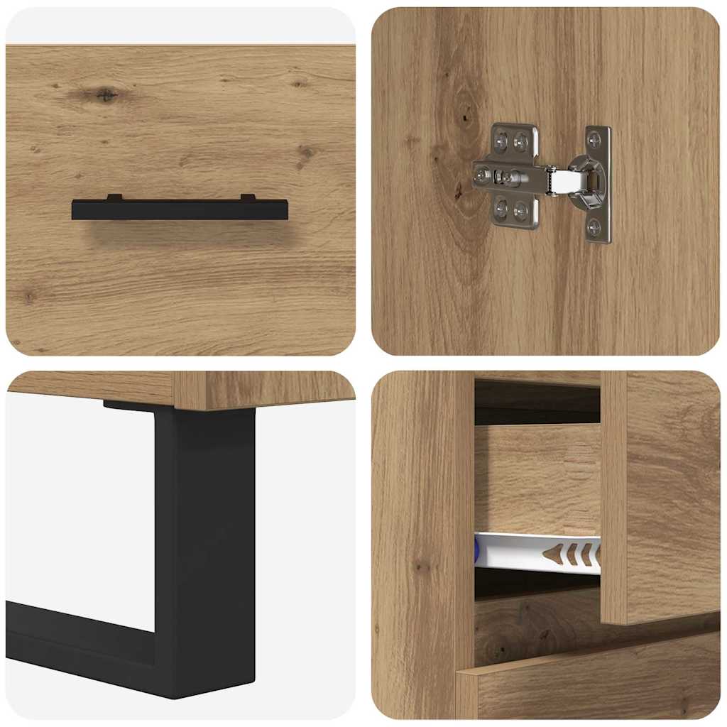 Highboard 2 pcs Umjetnički hrast 69,5 x 34 x 180 cm