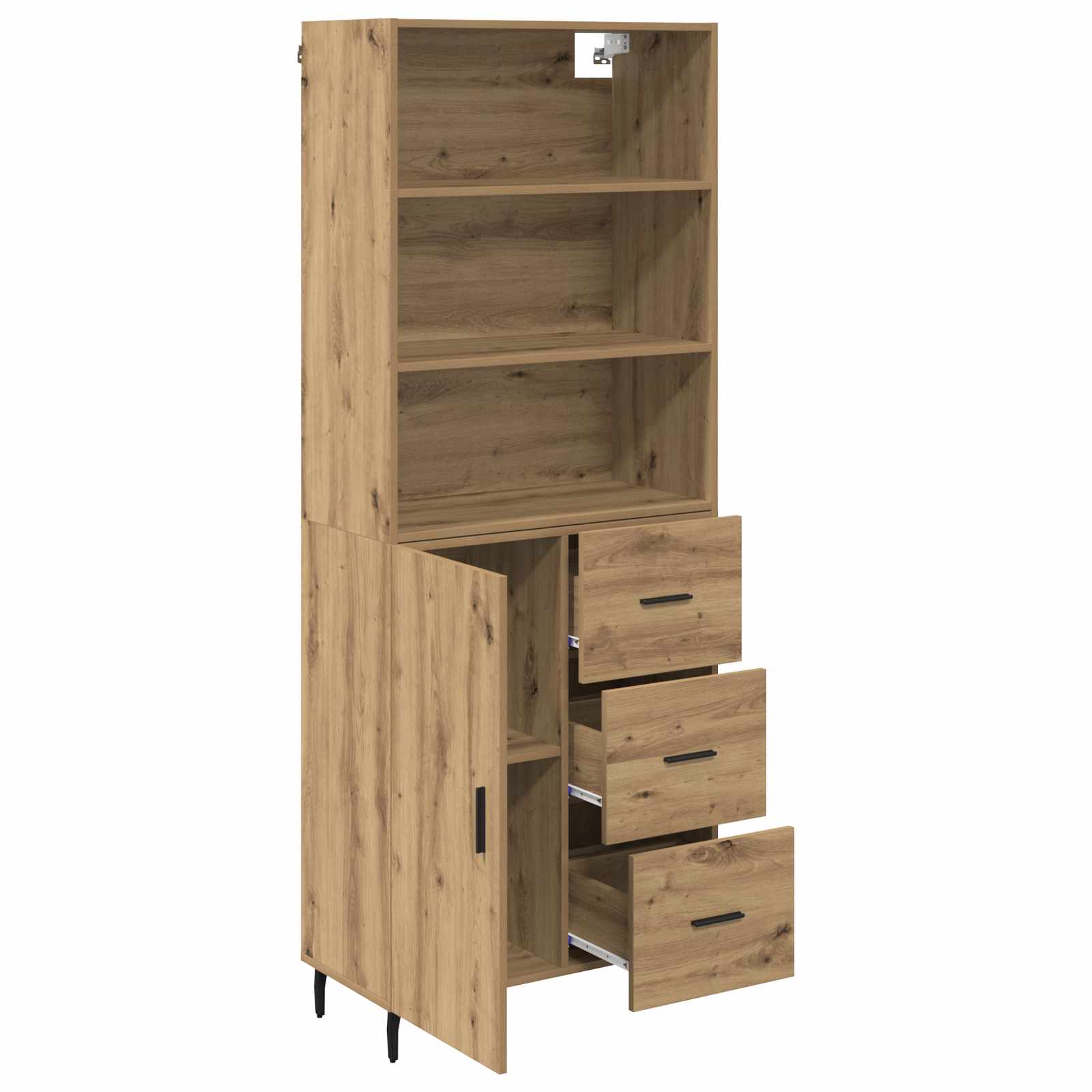 Highboard s ladicama Umjetnički hrast 69,5 x 34 x 180 cm