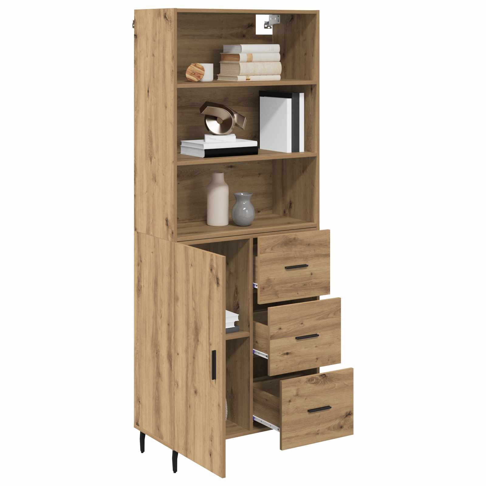 Highboard s ladicama Umjetnički hrast 69,5 x 34 x 180 cm