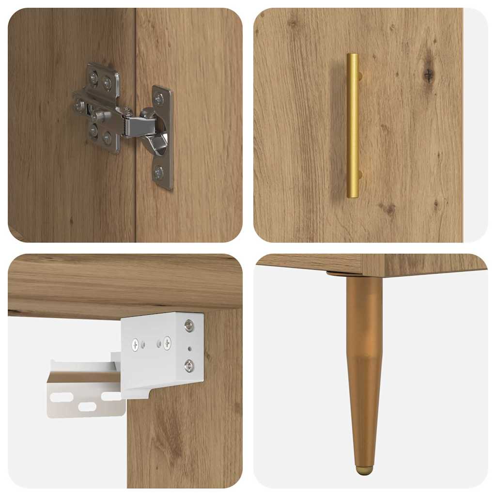 Highboard 2 pcs Umjetnički hrast Konstruirano drvo