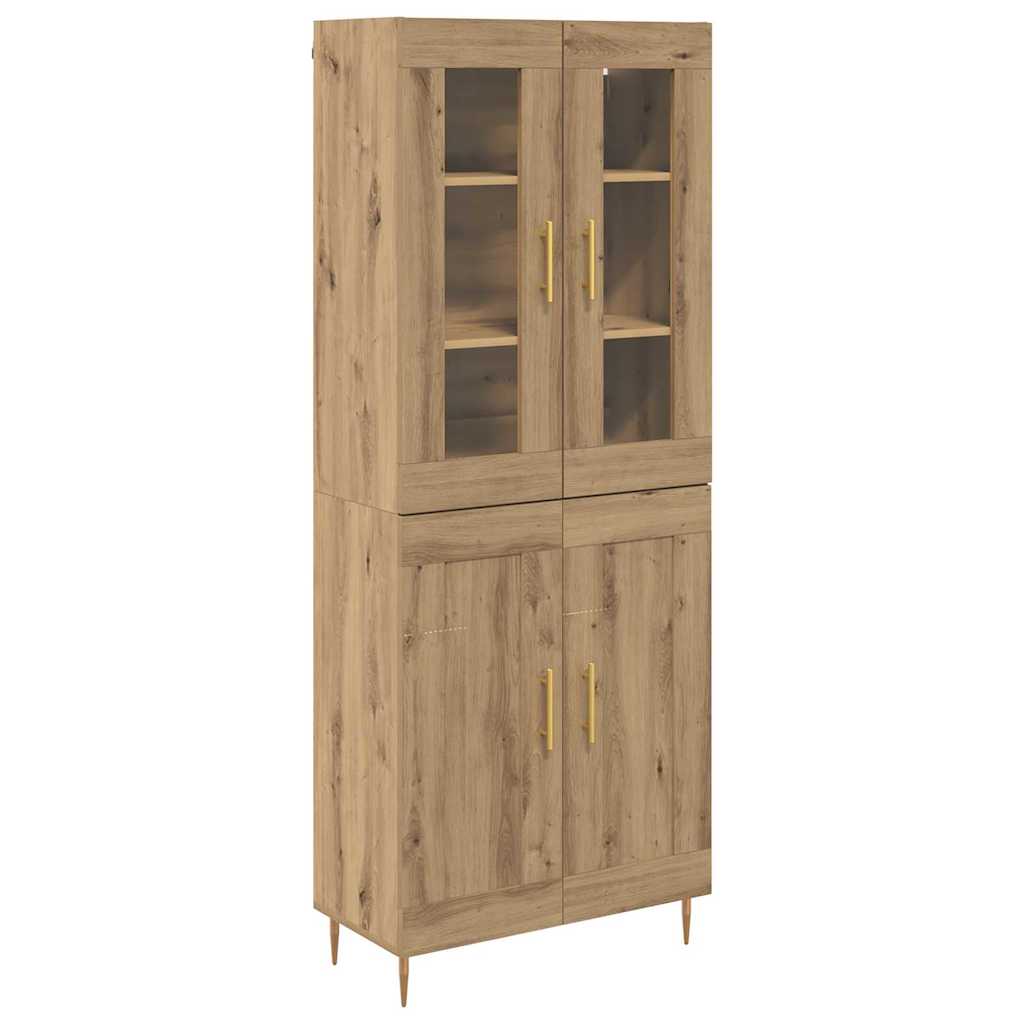 Highboard 2 pcs Umjetnički hrast Konstruirano drvo