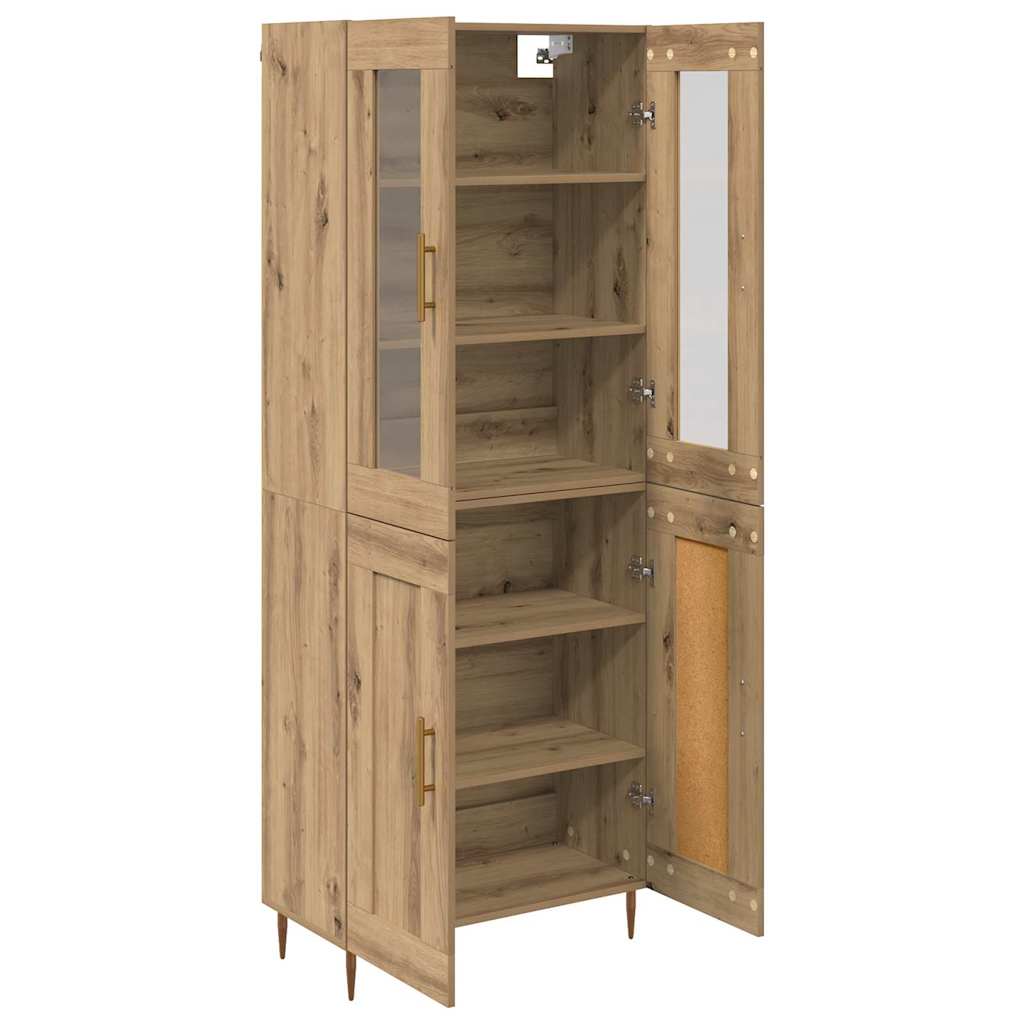 Highboard 2 pcs Umjetnički hrast Konstruirano drvo
