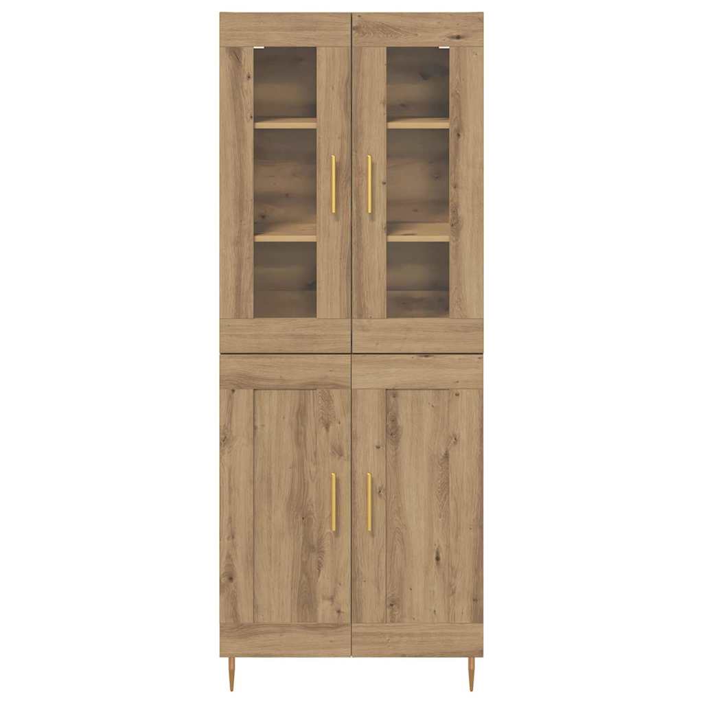 Highboard 2 pcs Umjetnički hrast Konstruirano drvo