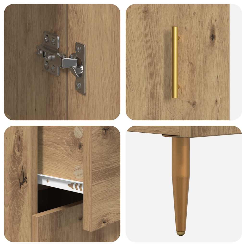 Highboard s ladicama 2 pcs Umjetnički hrast Konstruirano drvo