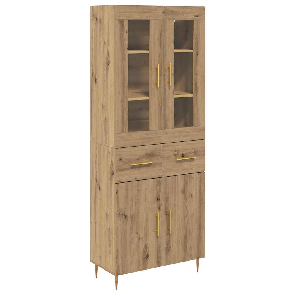 Highboard s ladicama 2 pcs Umjetnički hrast Konstruirano drvo