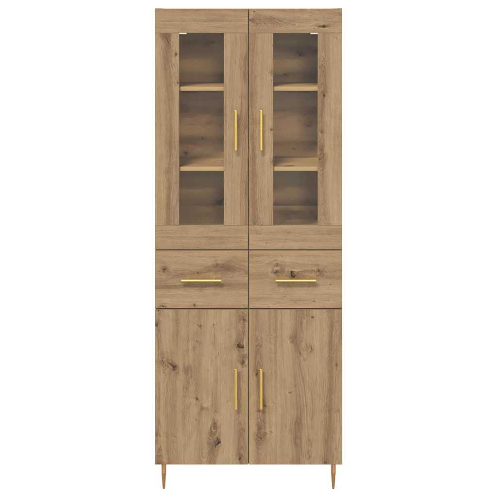 Highboard s ladicama 2 pcs Umjetnički hrast Konstruirano drvo