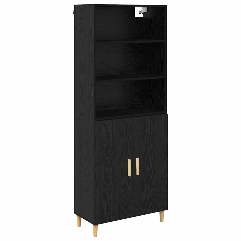 Highboard Crni hrast 69,5 x 32,5 x 180 cm Konstruirano drvo