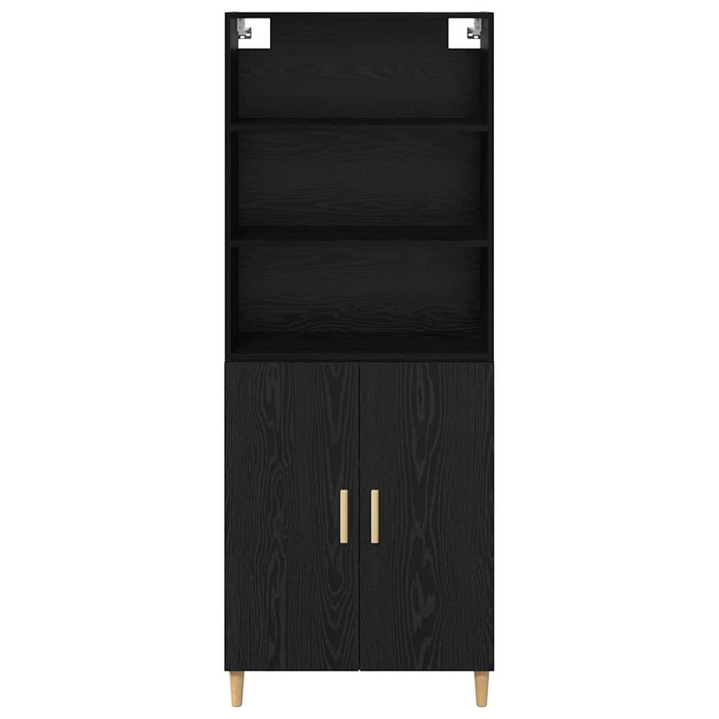 Highboard Crni hrast 69,5 x 32,5 x 180 cm Konstruirano drvo