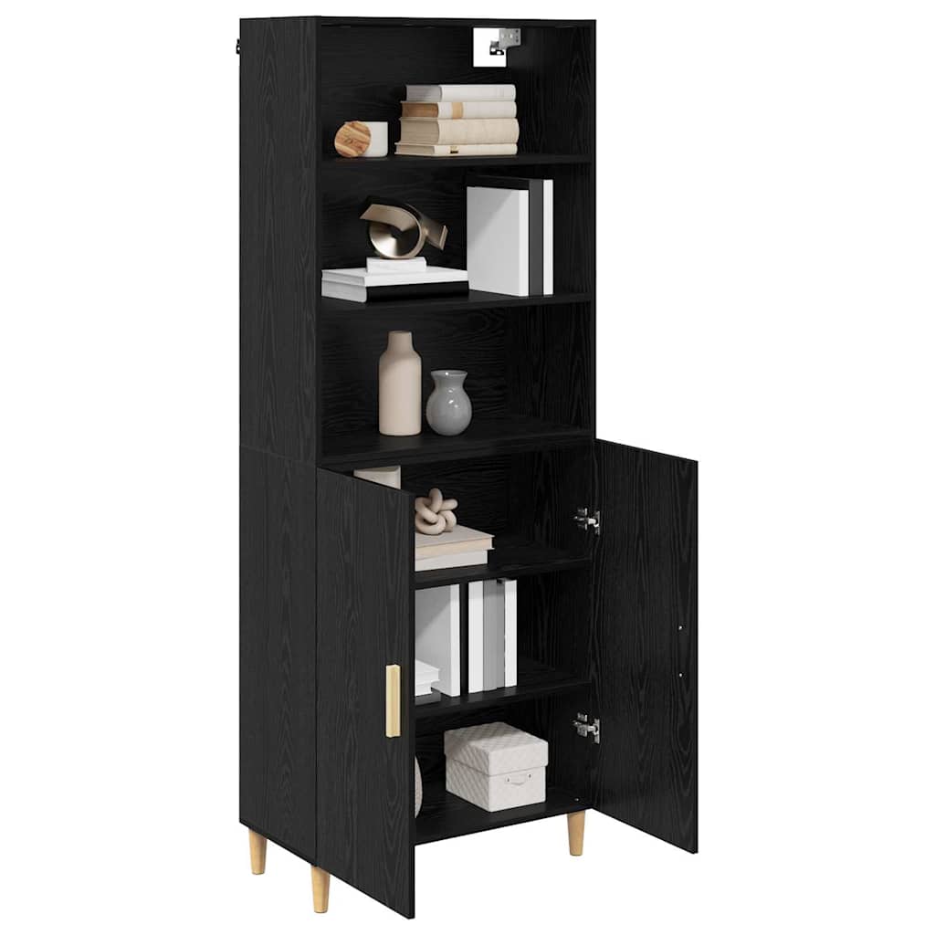 Highboard Crni hrast 69,5 x 32,5 x 180 cm Konstruirano drvo