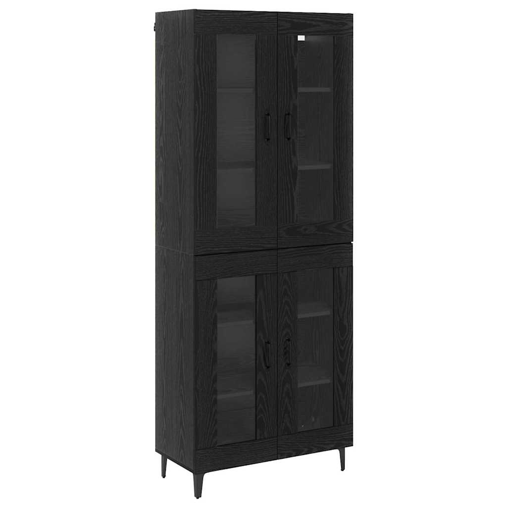 Highboard Zidne Crni hrast 69,5 x 34 x 180 cm Konstruirano drvo
