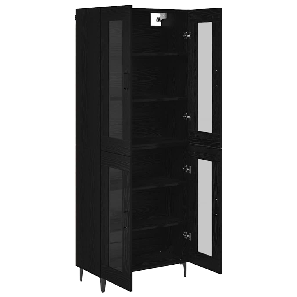 Highboard Zidne Crni hrast 69,5 x 34 x 180 cm Konstruirano drvo