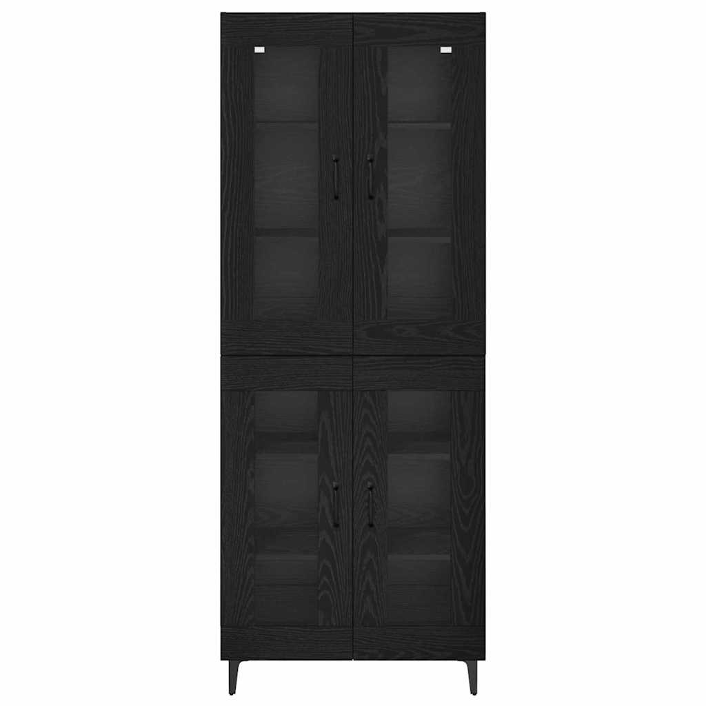 Highboard Zidne Crni hrast 69,5 x 34 x 180 cm Konstruirano drvo