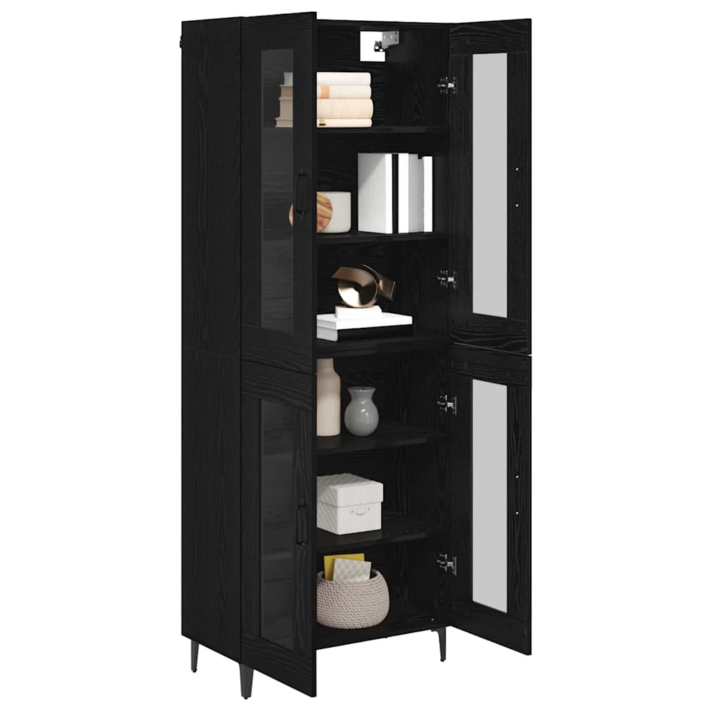 Highboard Zidne Crni hrast 69,5 x 34 x 180 cm Konstruirano drvo