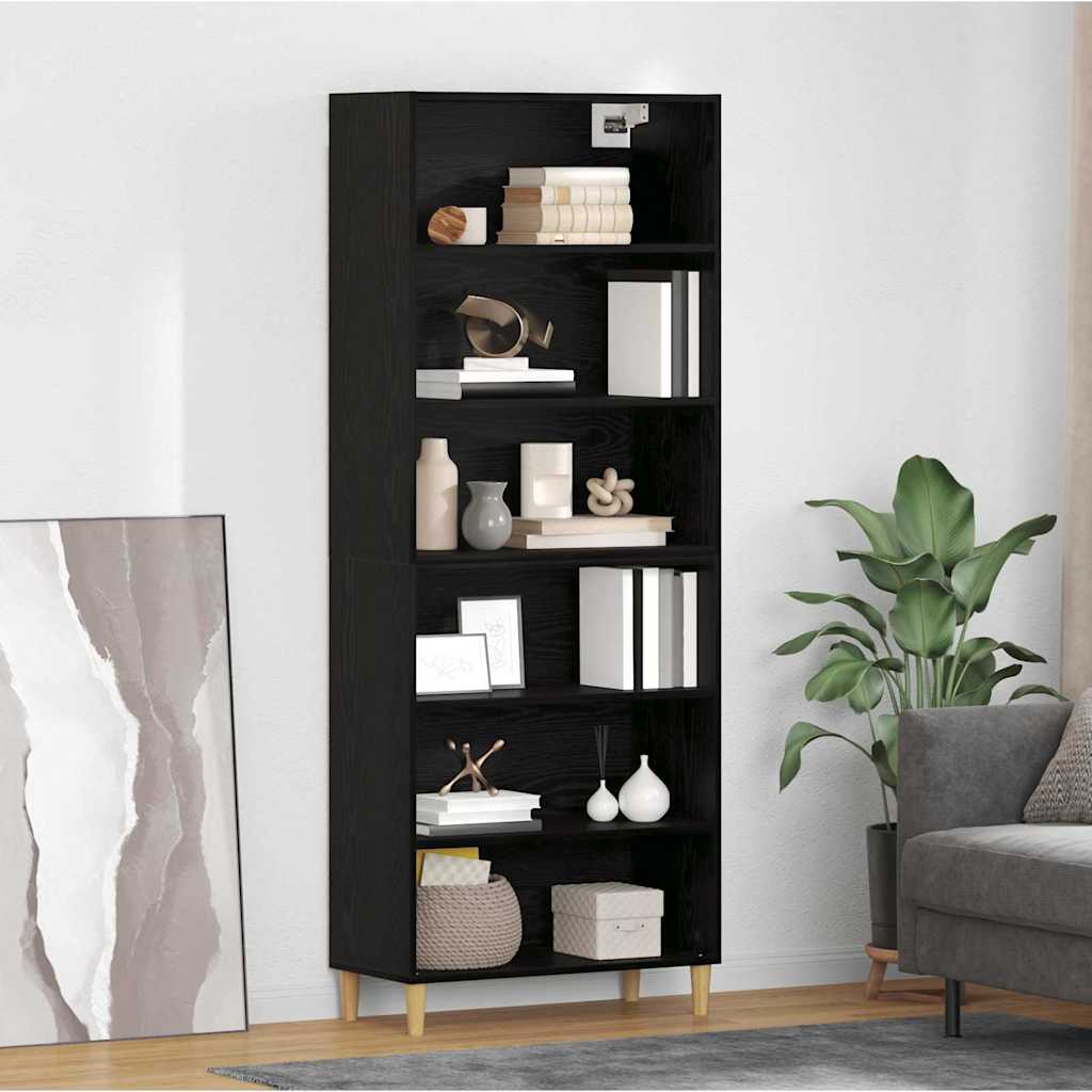 Highboard Crni hrast 69,5 x 32,5 x 180 cm Konstruirano drvo
