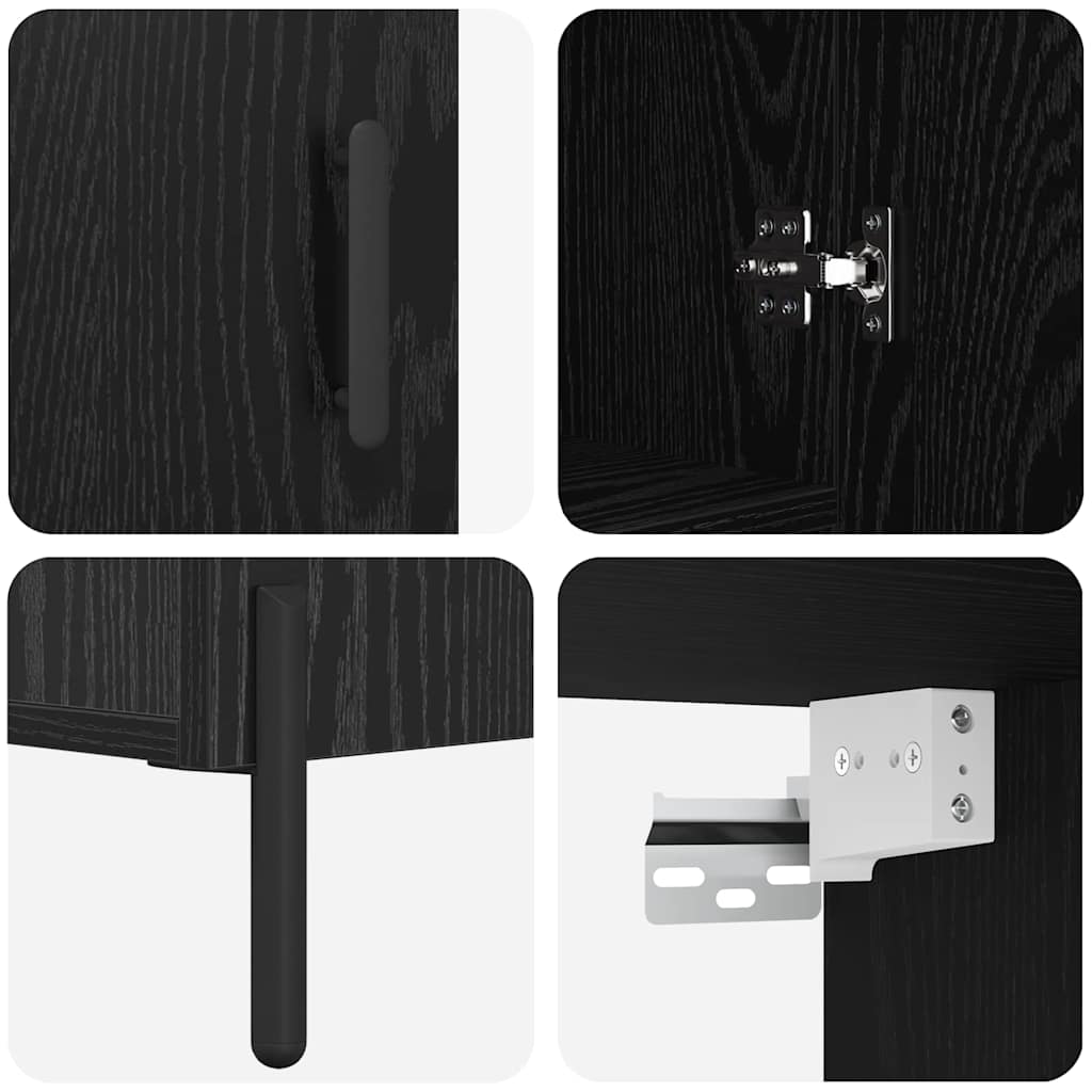 Highboard Crni hrast 69,5 x 34 x 180 cm Konstruirano drvo