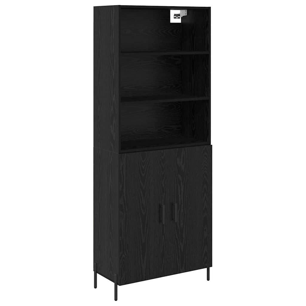 Highboard Crni hrast 69,5 x 34 x 180 cm Konstruirano drvo