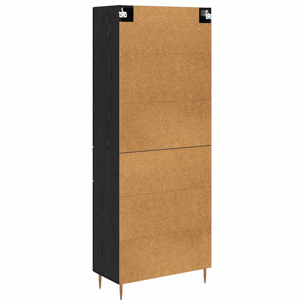 Highboard Crni hrast 69,5 x 34 x 180 cm Konstruirano drvo