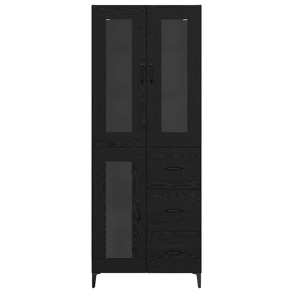 Highboard Crni hrast 69,5 x 34 x 180 cm Konstruirano drvo
