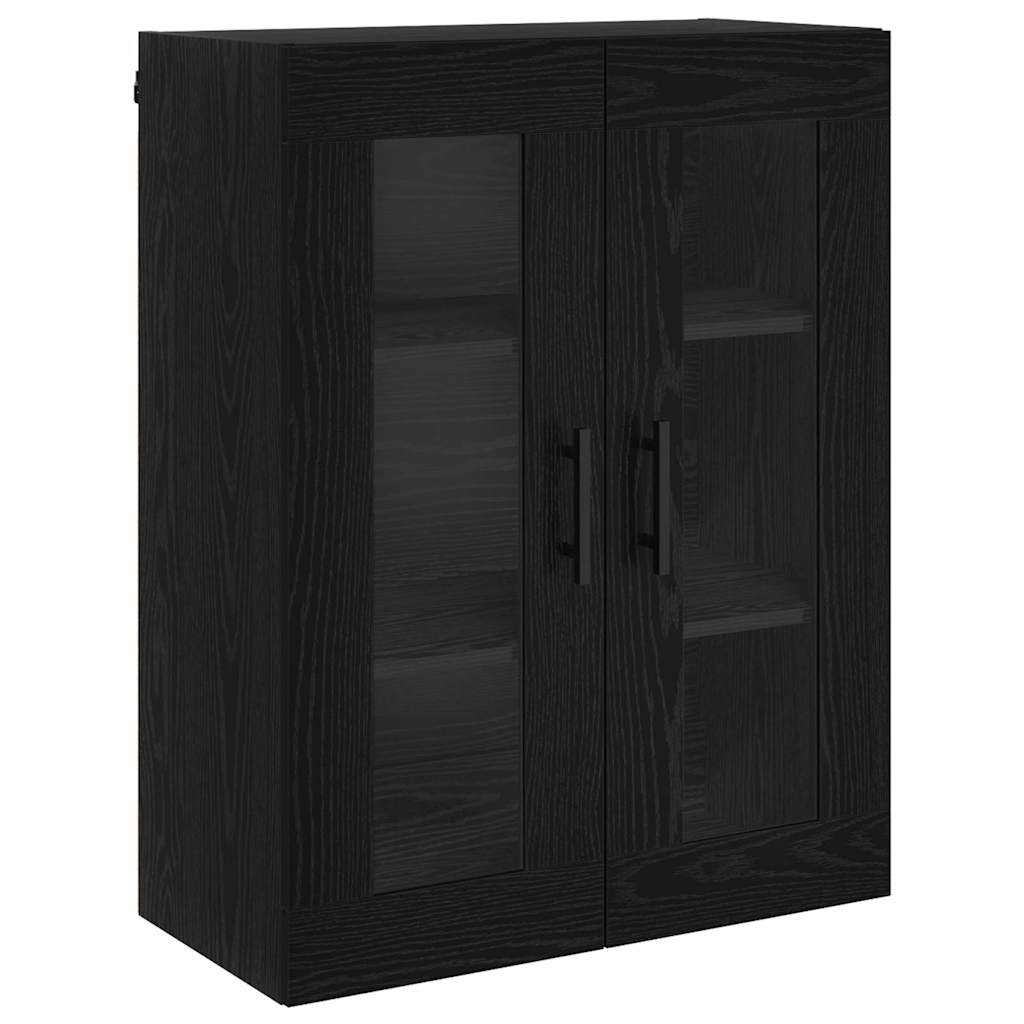 Highboard s ladicama 2 pcs Crni hrast Inženjerska drva i staklo