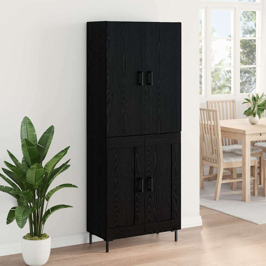 Highboard Crni hrast 69,5 x 34 x 180 cm Konstruirano drvo