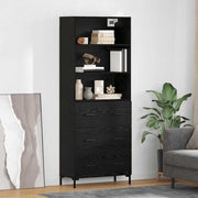 Highboard Crni hrast 69,5 x 34 x 180 cm Konstruirano drvo