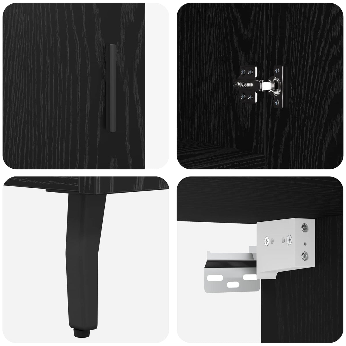Highboard 2 kom. Crni hrast 69,5 x 34 x 180 cm