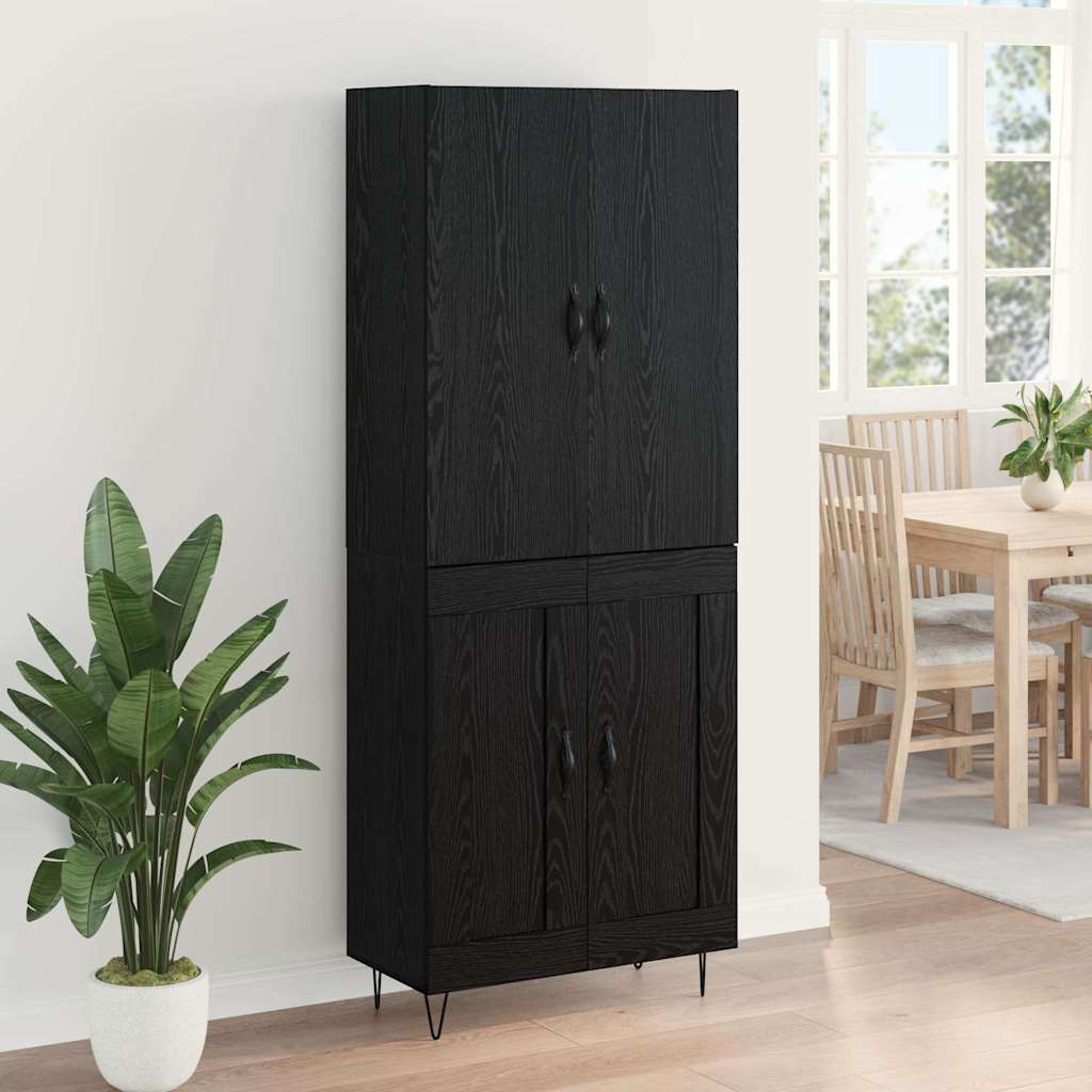 Highboard 2 kom. Crni hrast 69,5 x 34 x 180 cm