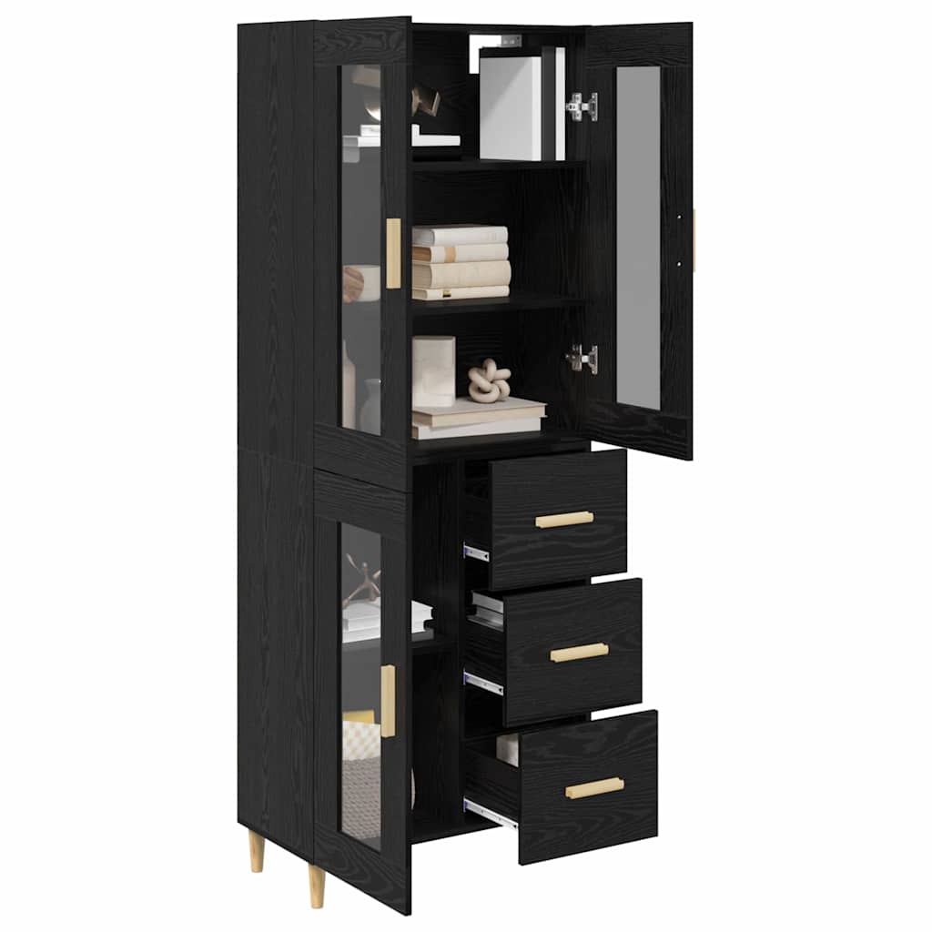 Highboard Crni hrast 69,5 x 34 x 180 cm Konstruirano drvo