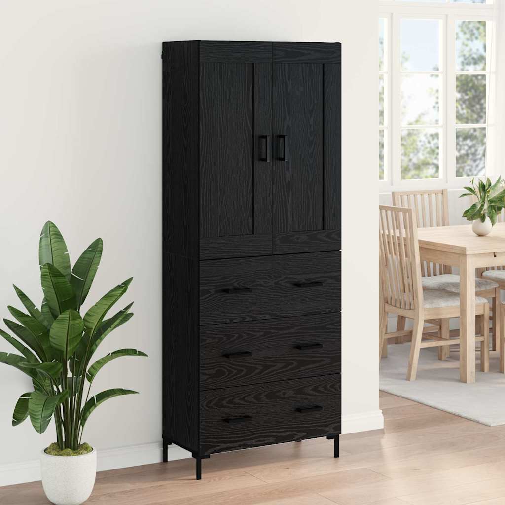 Highboard 2 kom. Crni hrast 69,5 x 34 x 180 cm