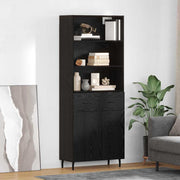 Highboard s ladicama Crni hrast 69,5 x 34 x 180 cm