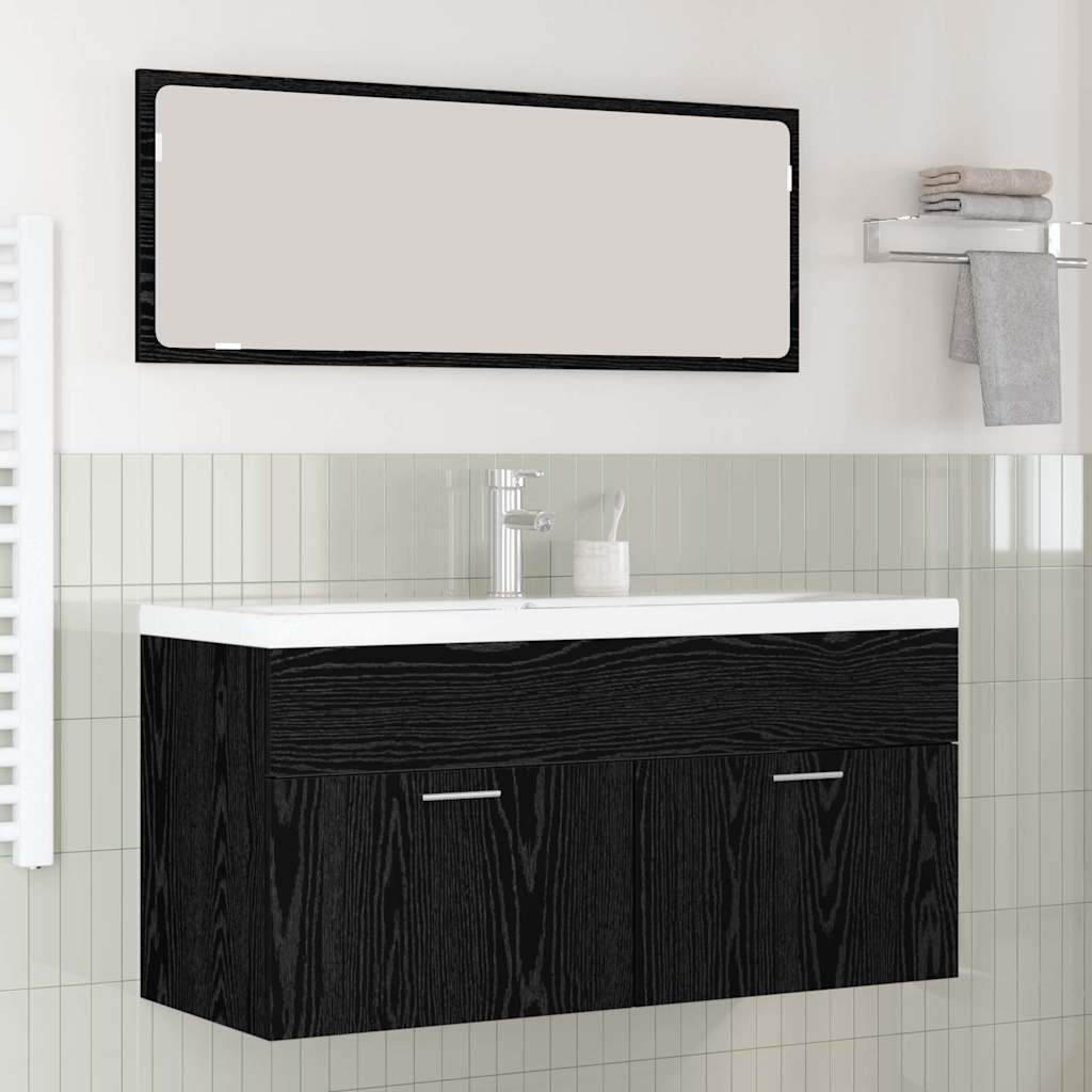 Kupaonski ormar Crni hrast 100 x 38,5 x 46 cm Konstruirano drvo