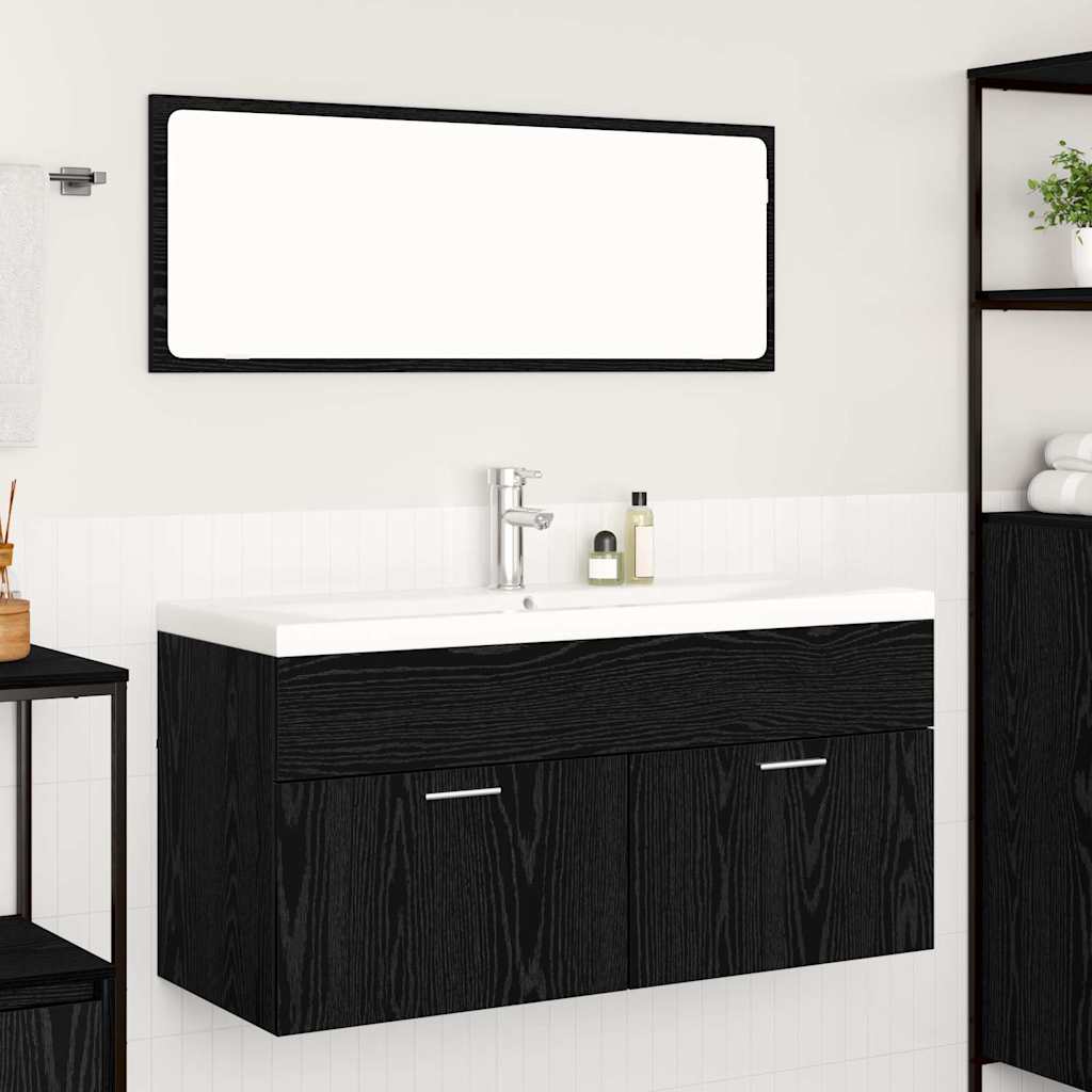 Kupaonski ormar Crni hrast 100 x 38,5 x 46 cm Konstruirano drvo