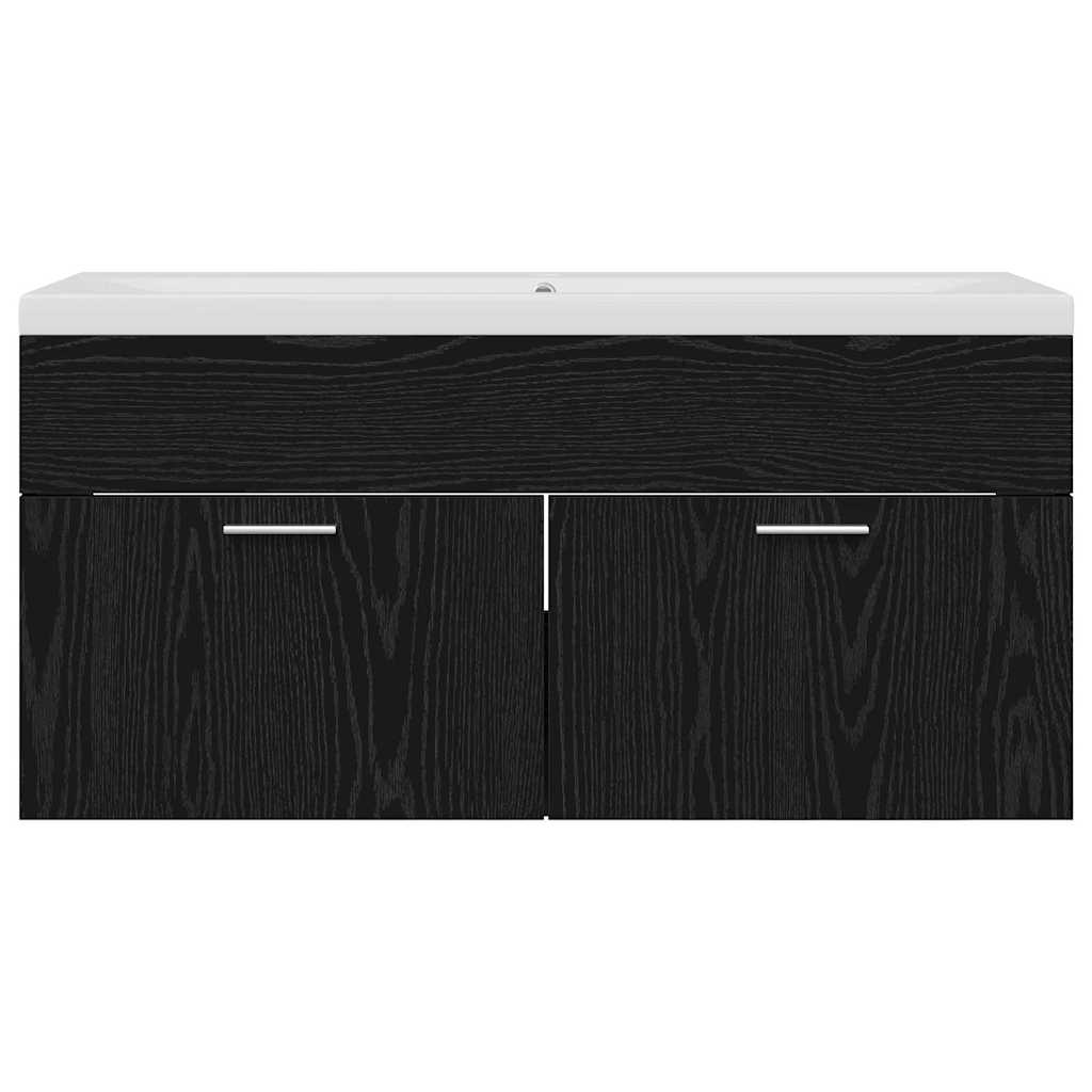 Kupaonski ormar Crni hrast 100 x 38,5 x 46 cm Konstruirano drvo