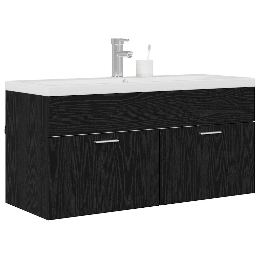 Kupaonski ormar Crni hrast 100 x 38,5 x 46 cm Konstruirano drvo