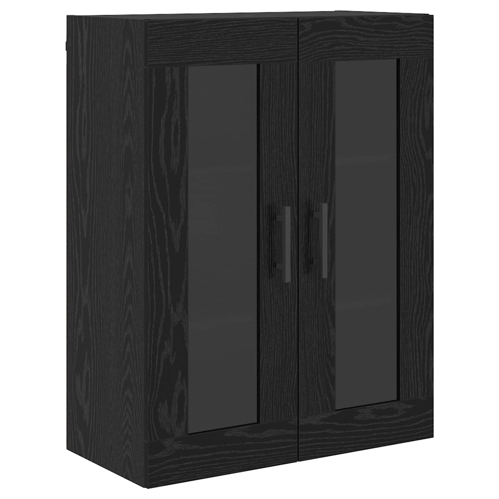 Highboard s ladicama 2 pcs Crni hrast Inženjerska drva i staklo