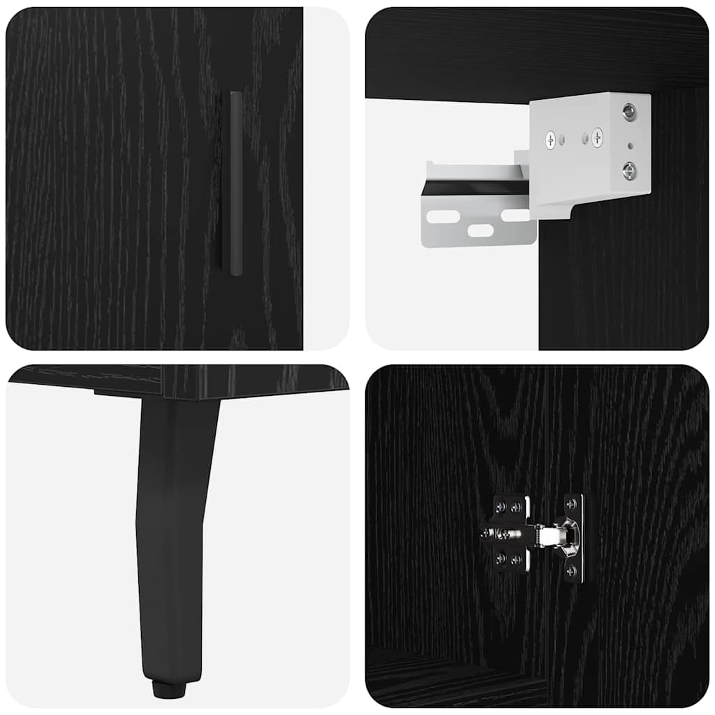 Highboard Crni hrast 69,5 x 34 x 180 cm