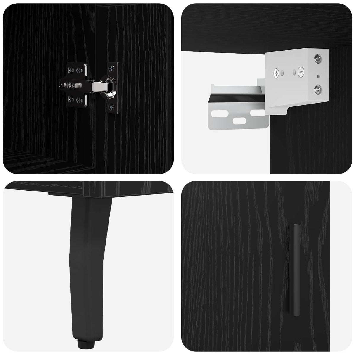 Highboard 2 kom. Crni hrast 69,5 x 34 x 180 cm