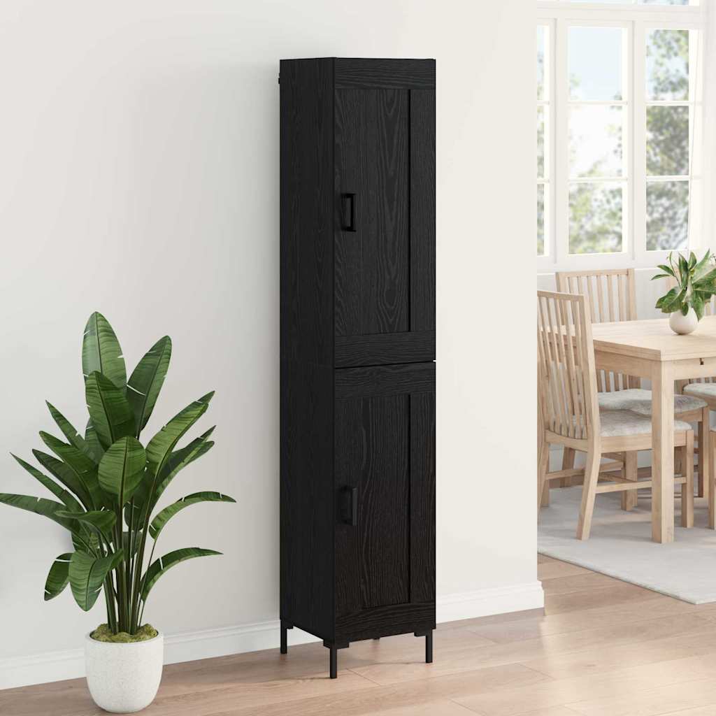 Highboard Crni hrast 34,5 x 34 x 180 cm Konstruirano drvo
