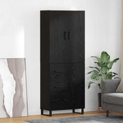 Highboard s ladicama 2 pcs Crni hrast 69,5 x 34 x 180 cm