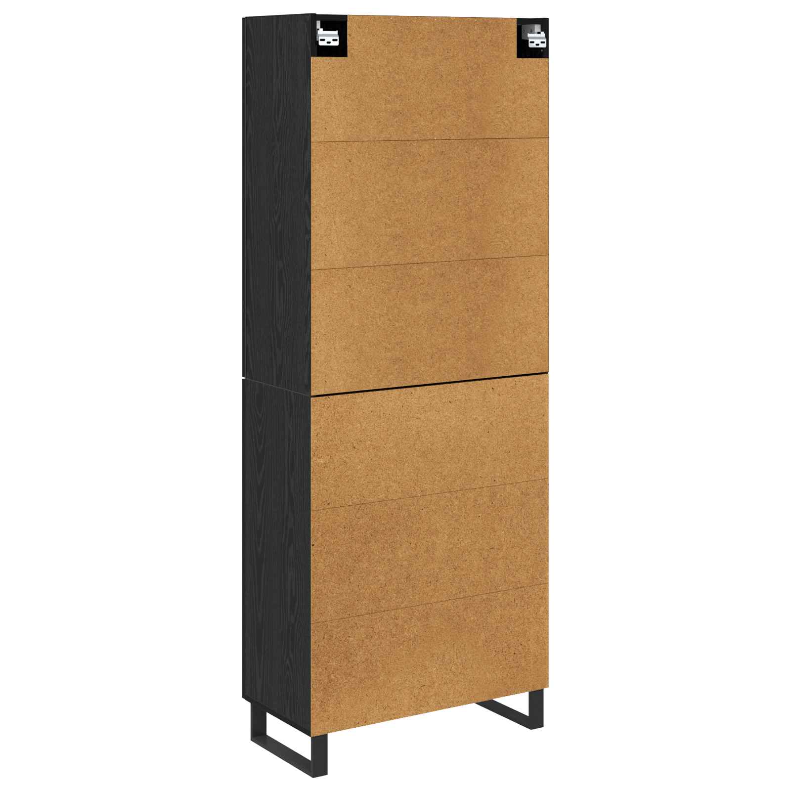 Highboard s ladicama 2 pcs Crni hrast 69,5 x 34 x 180 cm