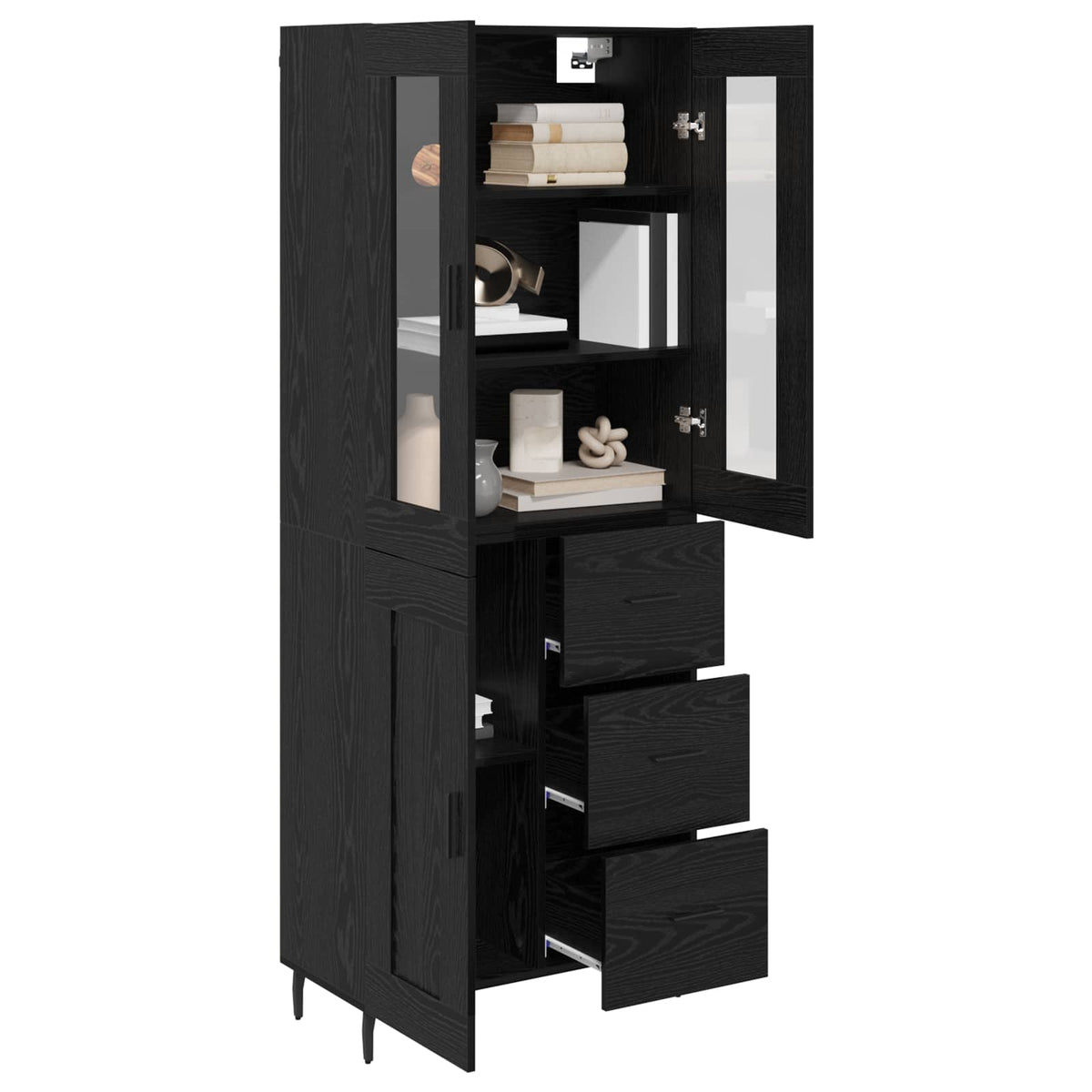 Highboard 2 kom. Crni hrast 69,5 x 34 x 180 cm