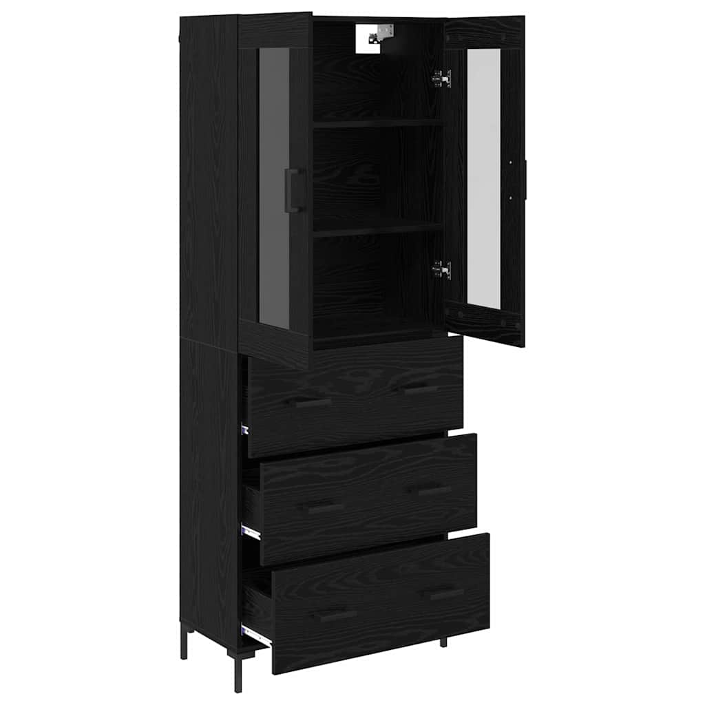 Highboard 2 kom. Crni hrast 69,5 x 34 x 180 cm